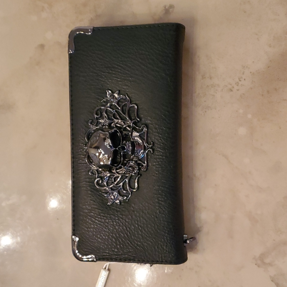 Gothic Skull Midnight Black Wallet/Wristlet
